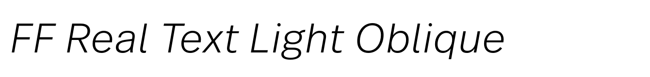 FF Real Text Light Oblique image